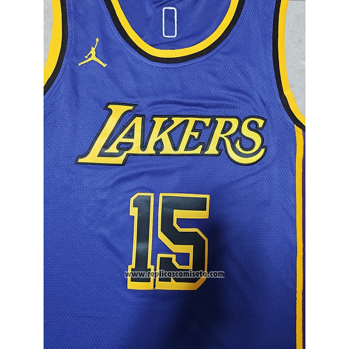 Camiseta Los Angeles Lakers Austin Reaves #15 Statement 2022-23 Violeta